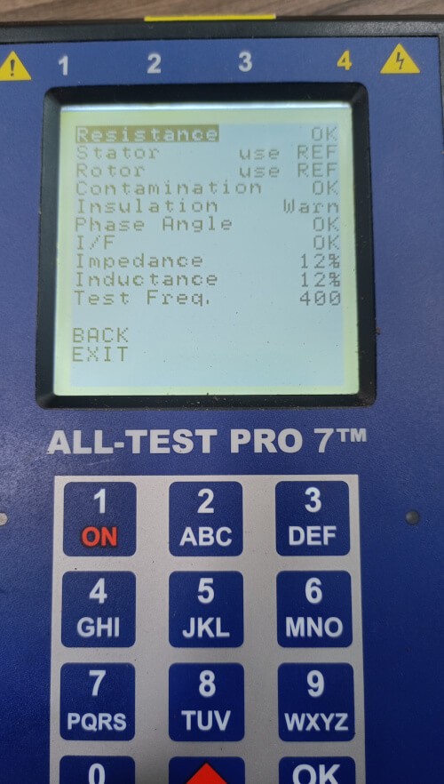 Resistance Imbalance Tested OK