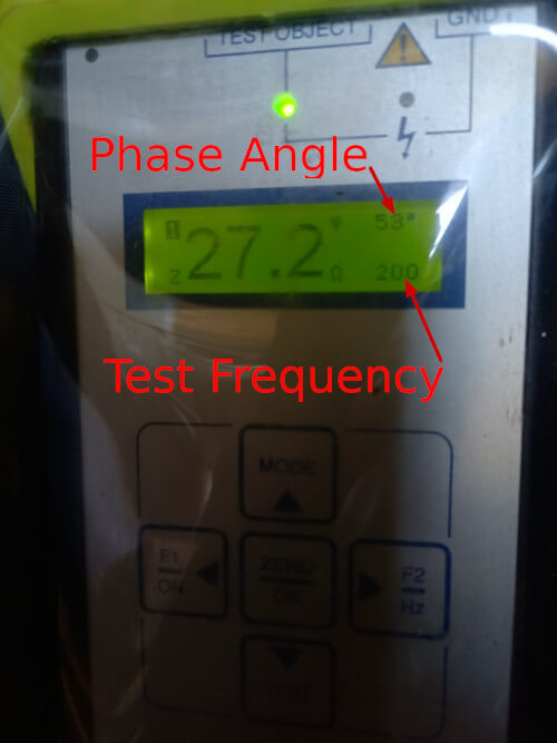 Phase Angle Phi 58 degrees